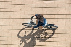 ANWBeeld Fotografie van E bikes  die  worden voor woon-werk.verkeer. Locatie Rotterdam Modellen: Robert van Laar, Michelle Klaver,Mireille Martis, Marc Remmers